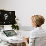 Sonographer or ultrasound tech working in their allied health role