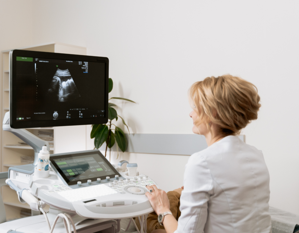 Sonographer or ultrasound tech working in their allied health role