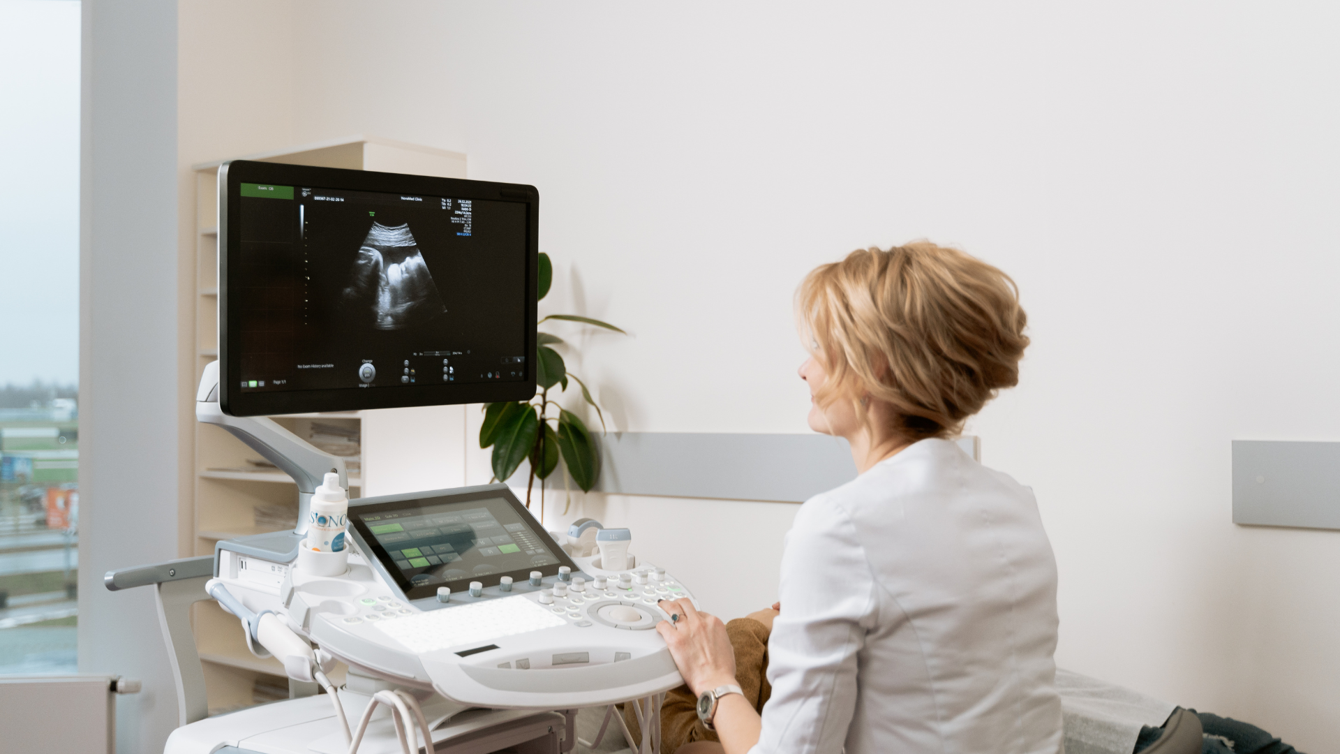 Sonographer or ultrasound tech working in their allied health role